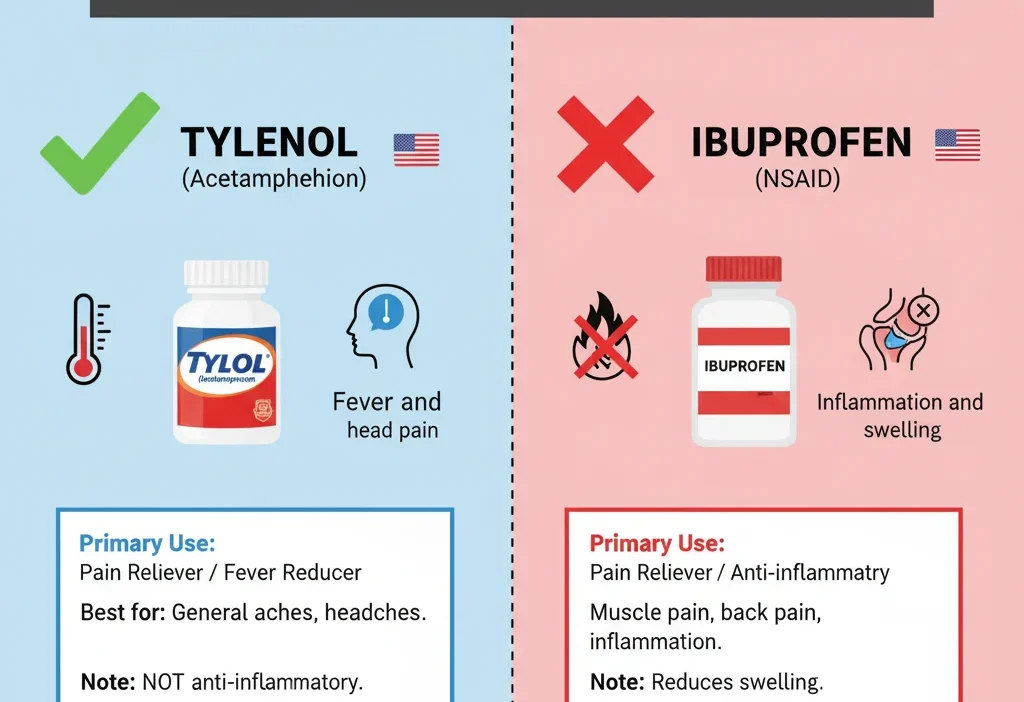Tylenol or Ibuprofen for Back Pain: