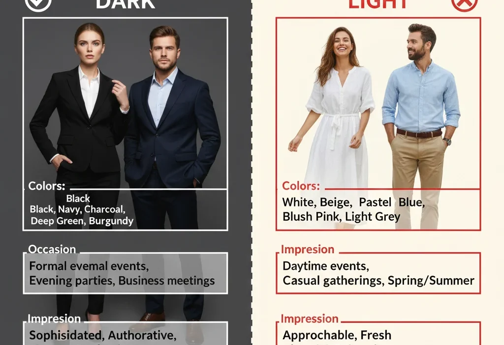 dark or light dress to impress