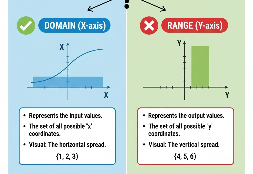 is the domain x or y