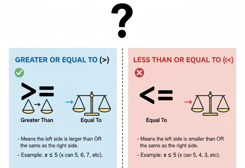 Greater Than or Equal Sign