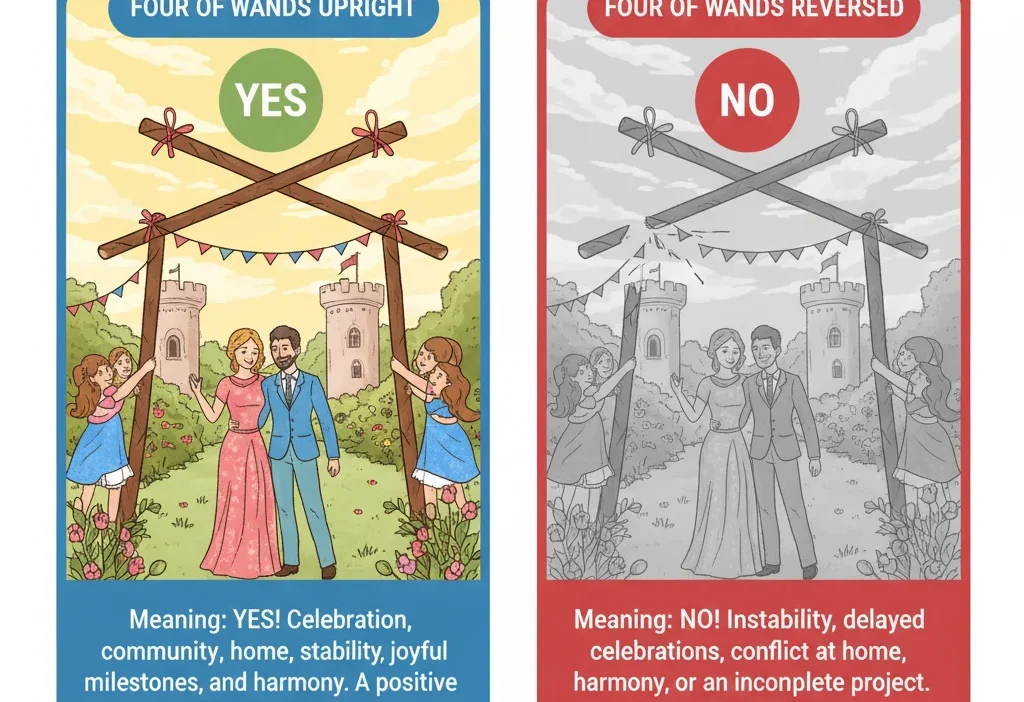 4 of Wands Yes or No