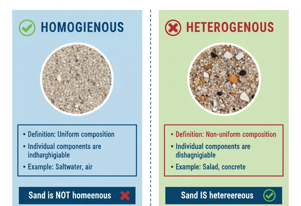 is sand homogeneous or heterogeneous