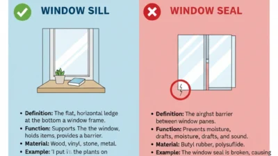 window seal or sill