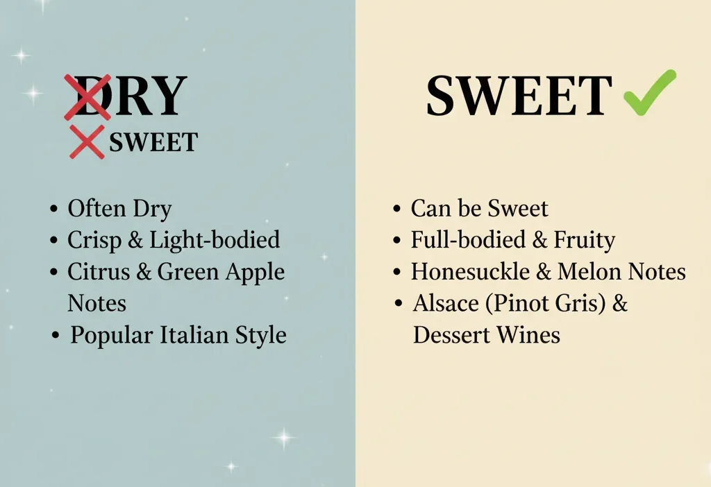 Pinot Grigio Sweet or Dry