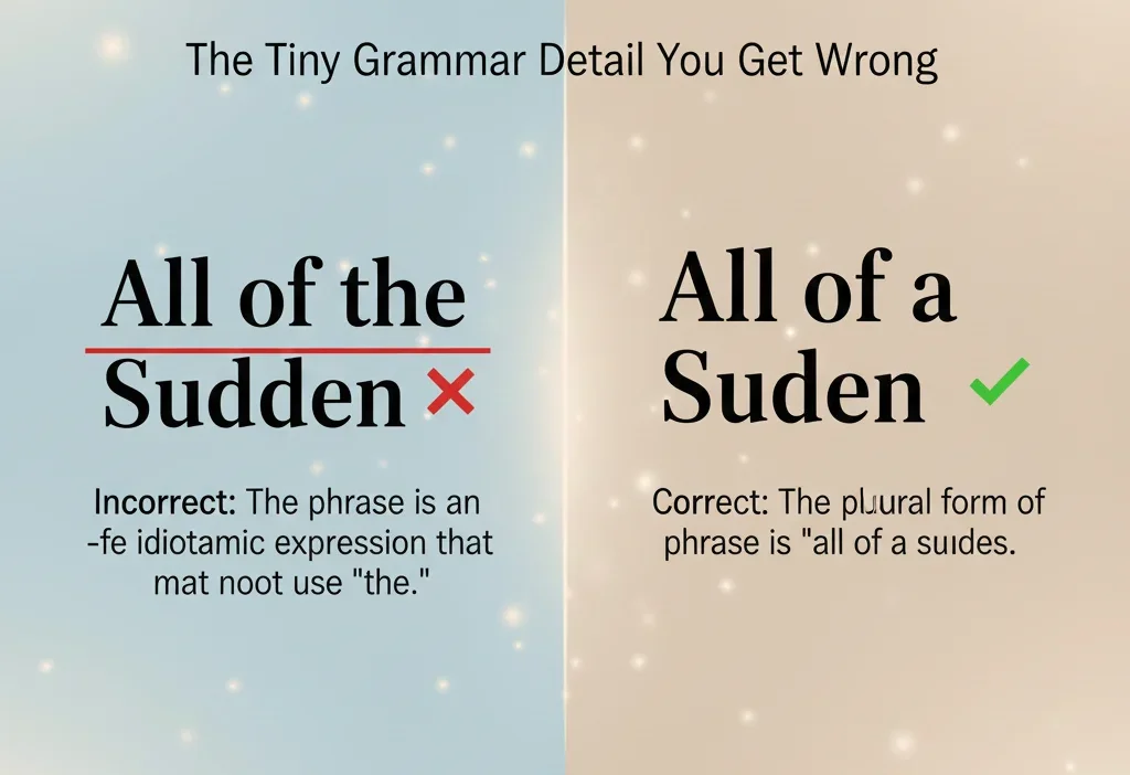 All of a Sudden or All of the Sudden