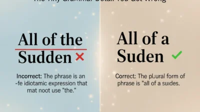 All of a Sudden or All of the Sudden