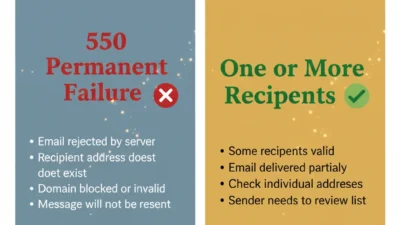 550 Permanent Failure vs One or More Recipients